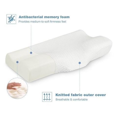 LuxurySleep™ Memory Foam Pillow | Foam Memory Foam Therapeutic Contour Pillow