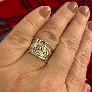 Thumb Ring 925-Antique Silver Ring,Sterling Silver Ring,Handcrafted Boho Ring,Plain Silver Ring,Wedding Ring Gift For Her Gift Item Ring