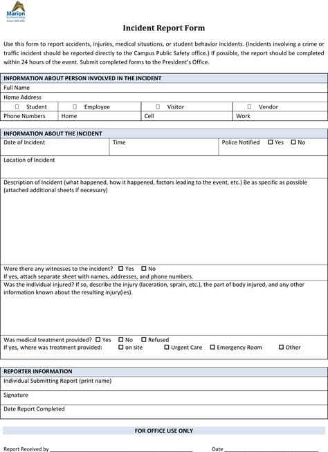 incident report form Incident Report Template Accident report - injury incident report template incident report form Incident Report Template Accident report - injury incident report template