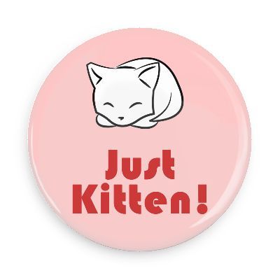 Set of 8 pin back buttons badges pins featuring cute Kittens! Cats! Kitties! Kittens!