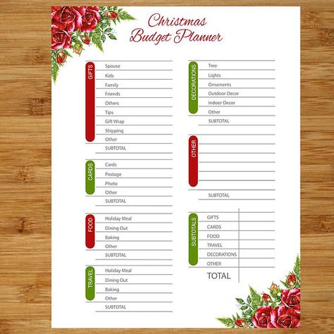 christmas budget planner holiday budget sheet budget online budget creator