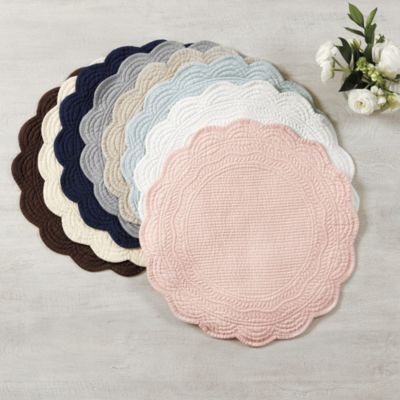 Mille Set Of 4 Linen Round Placemats Ballard Designs Place Mats Quilted Place Mats Quilted Placemats, Round Cloth Placemats