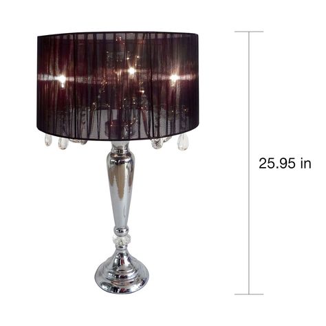 Com Ping Bedding Furniture Electronics Jewelry Clothing More Sheer Shades Table Lamp Hanging Crystals Table Lamp, Lamp Shade With Hanging Crystals