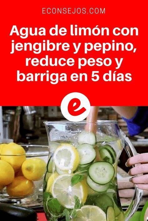dieta de agua de pepino y limon