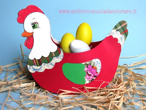 Lavoretti Di Pasqua: La Gallinella Rossa Porta-Ovetti | Lavoretti Scuola Materna, Kids Crafts, Idee Pasquali