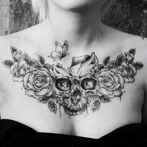 An Ornate Chest Piece By Melow Perez Chest Tattoos For Women Tribal Chest Tattoos Chest Piece Tattoos