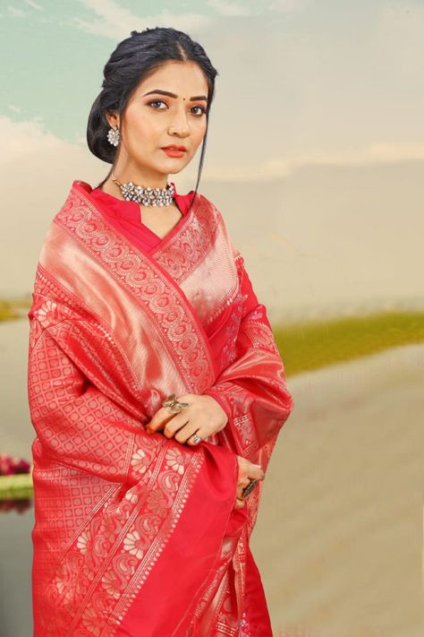 Soft Lichi Silk Saree Indian Bollywood Sari Blouse Silk Jacquard Wedding Wear