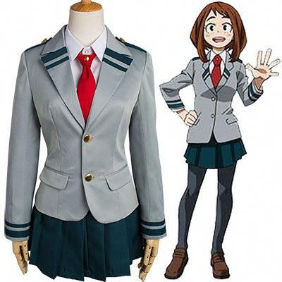 Miccostumes Womens BNHA Cheer Uniform UA Cheerleader Cosplay Outfit Asui Tsuyu Costume