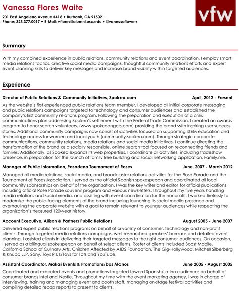 Public Relations Professional Resume Template Premium Resume - media relation manager resume Public Relations Professional Resume Template Premium Resume - media relation manager resume