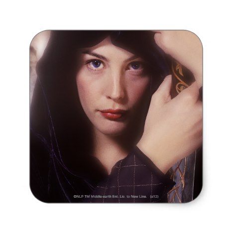arwen with sword square sticker zazzle com knives and swords square stickers