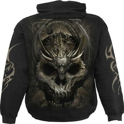 Allover Hoody Black|AlloverPrint|Metal|Fashion|Skulls Spiral THRASH METAL
