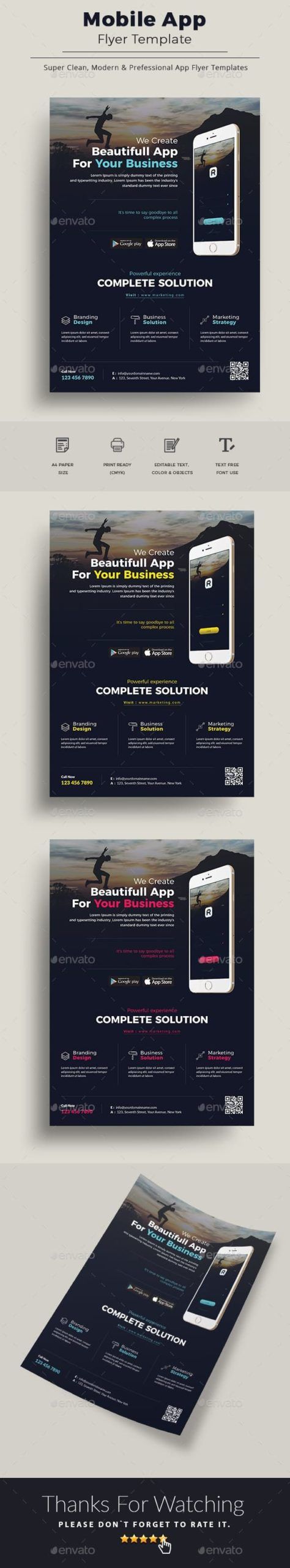 Mobile App Flyer Template Check More At Https Mobiluygulamayapma Com Mobile App Flyer Template 7 In 2020 Vorlagen Fur Flyer Mobile App
