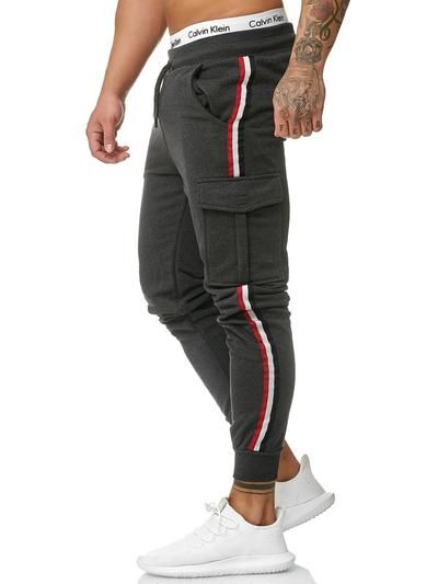 Cargo Dusi Stripe Sweatpants Joggers Dark Gray X1B Cargo Dusi Stripe Sweatpants Joggers Dark Gray X1B
