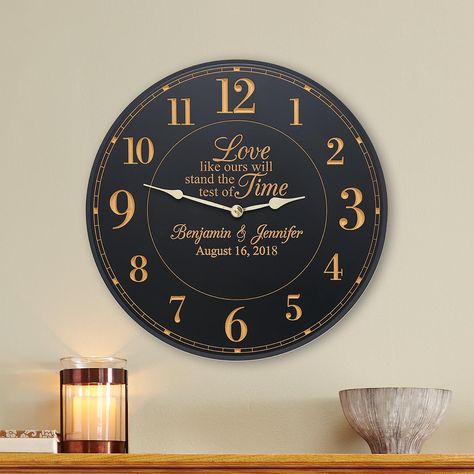 Personalized Test Of Time Wedding Clock Personal Creations Gifts Personalized Test Of Time Wedding Clock Personal Creations Gifts