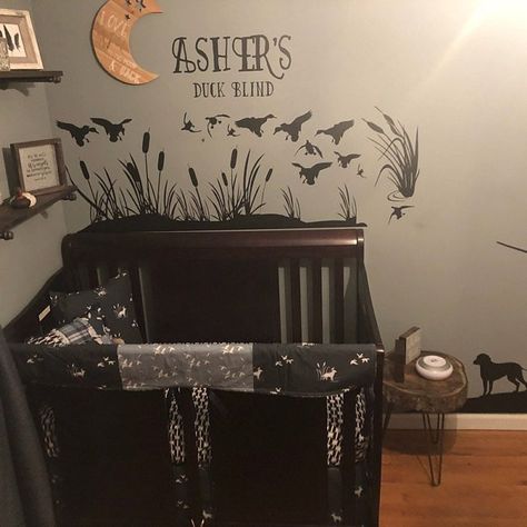 Wall Decal Sticker Bedroom Hunter Gun Shooting Deer Duck Hunting 001b