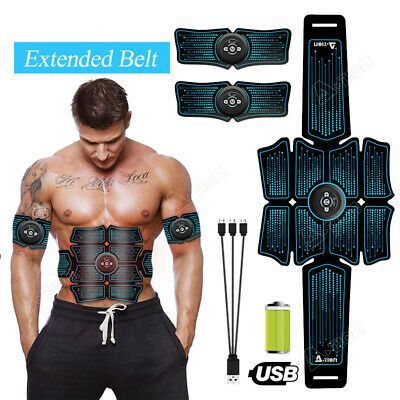 A-TION EMS Muscle Stimulator Abs Trainer Toner 8 Pads Belt Fitness For Men Women