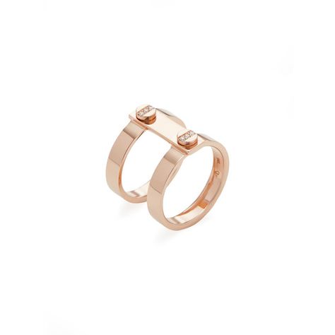Carbon Hyde Rose Gold Nailed Ring 1 100 Liked On Polyvore