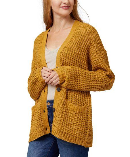 waffle knit cardigan womens