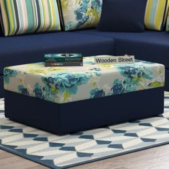 Mckellen Pouffe Teal Tulip Indigo Ink Ottoman Furniture Storage Ottoman Furniture, How To Get Ink Out Of Sofa Cushion