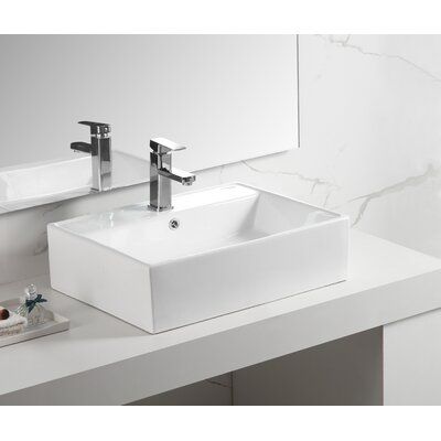 Whitehaus Collection Isabella Rectangular Vessel Sink With
