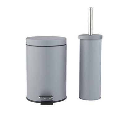 Colourmatch Bathroom Bin And Toilet Brush Set Jet Black Bathroom Bin Toilet Brush Homebase
