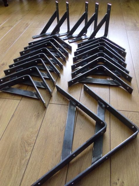Heavy Duty Shelf Bracket Industrial Style Rustic Steel Metal Iron