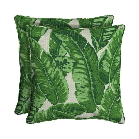Home Decorators Collection Sunbrella Jungle silhouette throw pillow