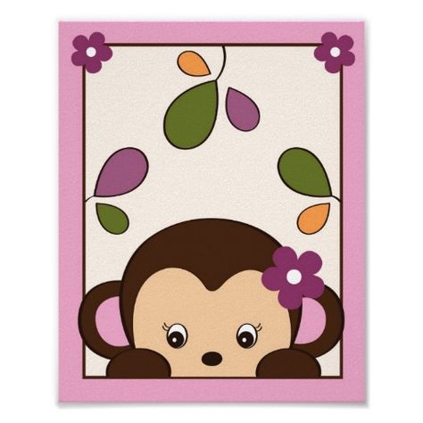 Jacana Monkey Jungle Nursery Wall Art Print Zazzle Jacana Monkey Jungle Nursery Wall Art