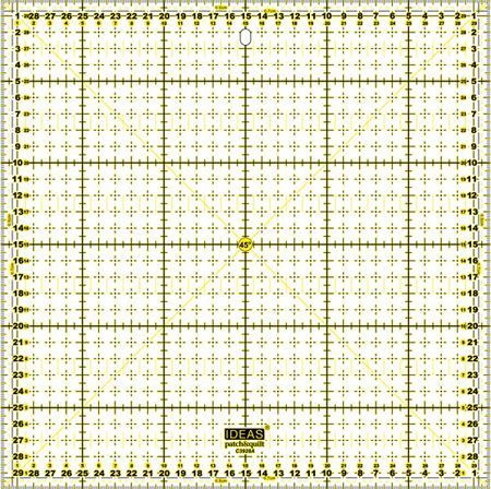 Regla Patchwork 30 X 30 Cm Ana Leal Patchwork Patchwork Regla Patchwork A Mano