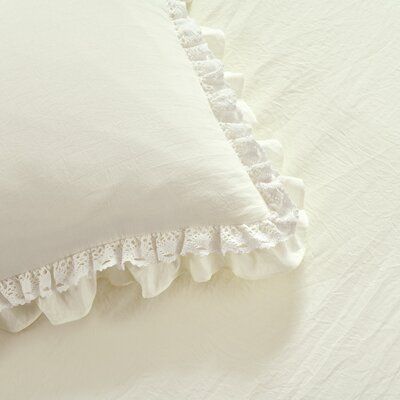 One Allium Way Jadyn Shabby Elegance Ruffle Lace 3pc Bedspread Set Reviews Wayfair In 2020 Lace Bedspread Bedspread Set Lush Decor