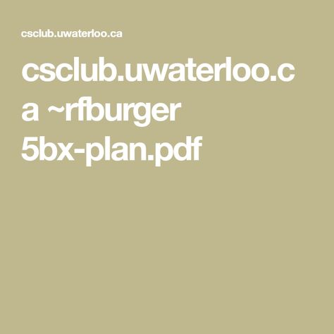 5bx Plan Pdf