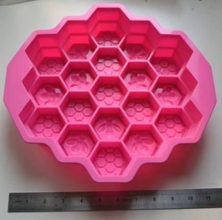 DIY 3D Bee Honeycomb Silicone Chocolate Cake Mold Candle Handmade Soap Mould