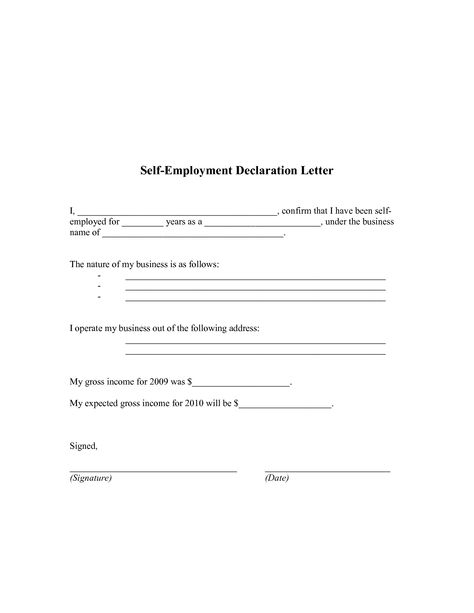 Self-Employment Proof of Income Letter Working At Home формы - proof of income letter Self-Employment Proof of Income Letter Working At Home формы - proof of income letter