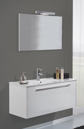 Bagno Composizione 4 Pezzi Cm 71 Bianco Lucido Hw05 Bianco