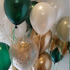 Green and Gold Balloons Sage Green Balloons Light Green Wedding Decor Chrome Gold Balloons |Sage Green Bridal Shower Decor