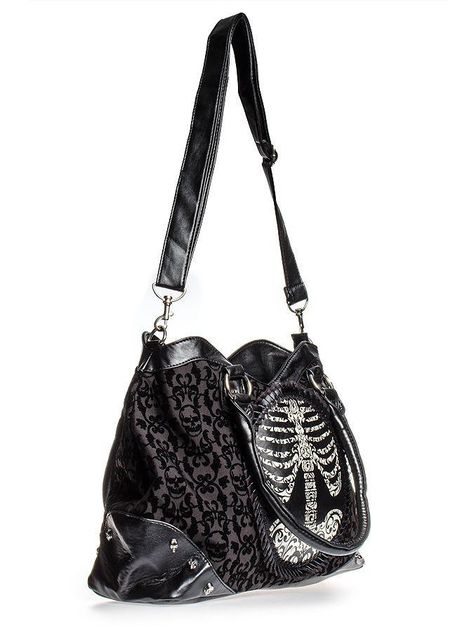 Noir Spiral Direct Blood Rose SAC a Main Fourre Tout Imprim/é Gothique Roses Et Clous