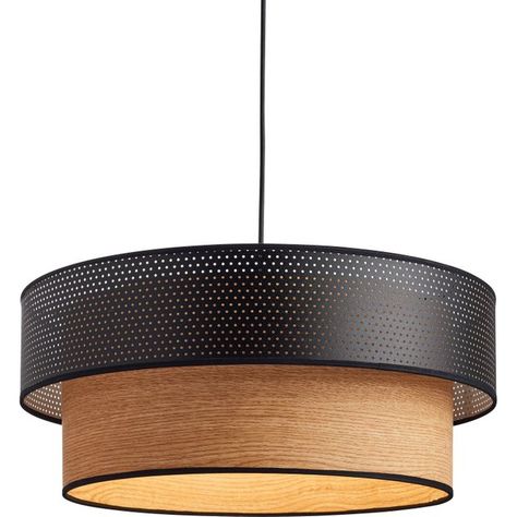 Suspension Scandinave Plastique Noir Naturel Metropolight Vintage