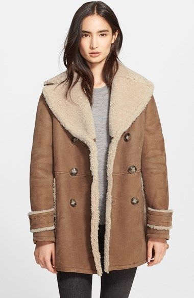 manteau peau retournée Manteau en peau lainée femme forme perfecto marron cuir paris