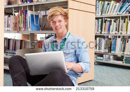 Male College Student Stock Photo