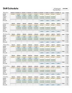 Free Monthly Work Schedule Template Weekly Employee 8 Hour Shift Employee Shift Schedule Excel Templates Work Calendar Monthly