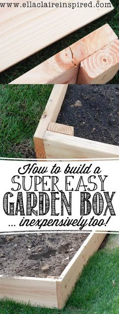How To Build The Easiest Garden Box Easy Bo Diy Garden Bo Diy, How To Build An Easy Garden Box