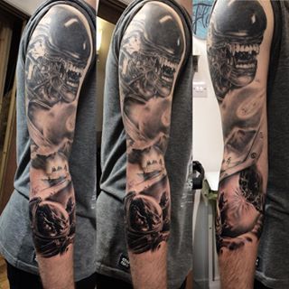 Classic Horror Film Tattoo Sleeve Movie Tattoos Horror Movie Tattoos Sleeve Tattoos