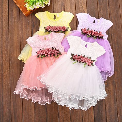 Toddler Baby Kids Girls Summer Cute Dresses Princess Party Floral Dress Clothes