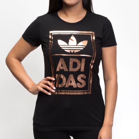 {keywor d} adidas trefoil tee rose gold