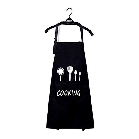 Dokpav Tablier r/églable pour Femme Homme avec Poches de qualit/é /étanche Cuisson Tabliers de Cuisine pour la Maison de Cuisine Cuisson BBQ Restaurant Caf/é Maison Noir//Blanc