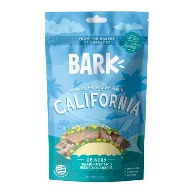 Bark California Fish Taco Salmon Dog Treat 7oz Fish Taco