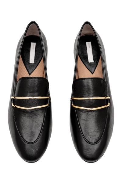 Deri Makosen Siyah Kadin H M Tr Leather Loafers Loafers Cute Girl Shoes