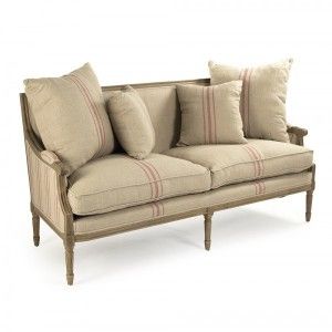 French Louis Red Striped Sofa In 2019 Sofas