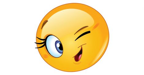 Blozende smiley flirten