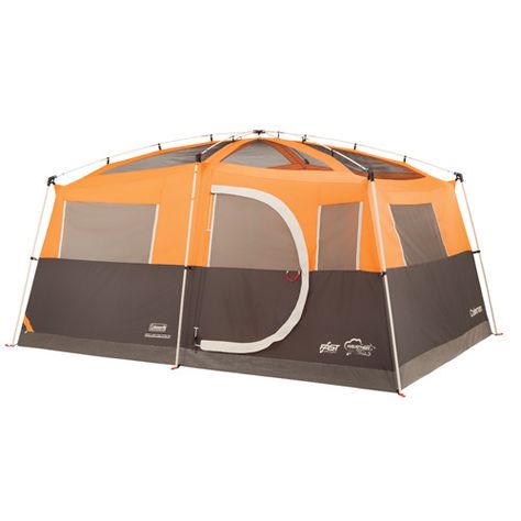 coleman 8-person instant set up camping tent brown coleman 8-person instant set up camping tent brown